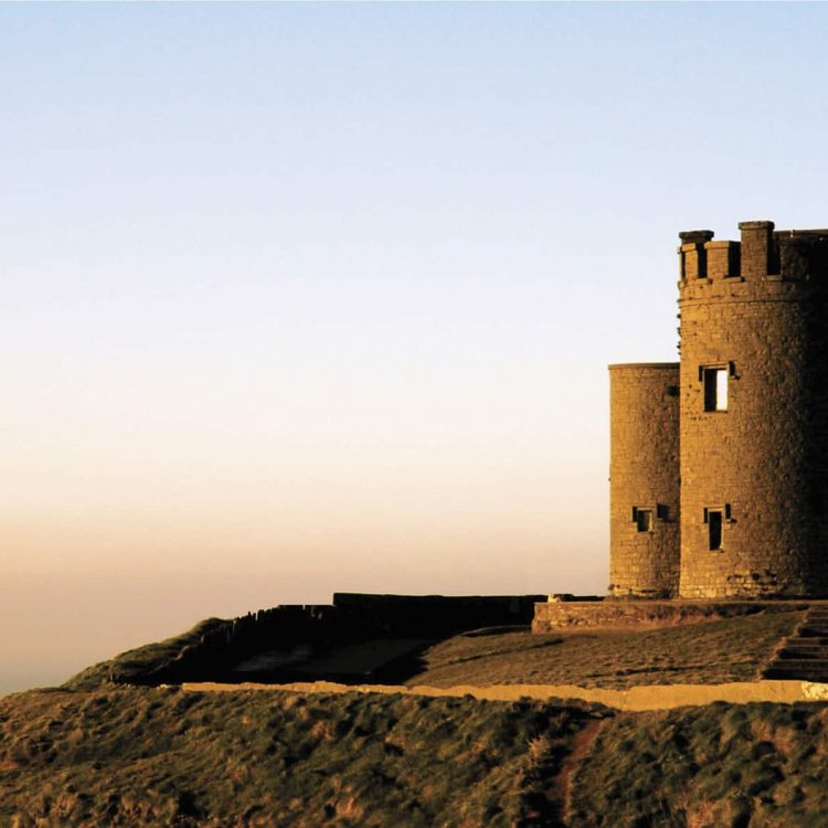 O’Brien’s Tower on the Cliffs of Moher, Co. Clare, at sunset O'Brien's Tower on the Cliffs of Moher, Co. Clare, at sunset