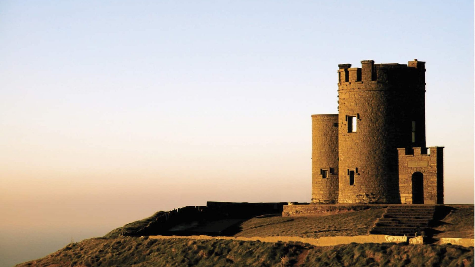 O'Brien's Tower on the Cliffs of Moher, Co. Clare, at sunset